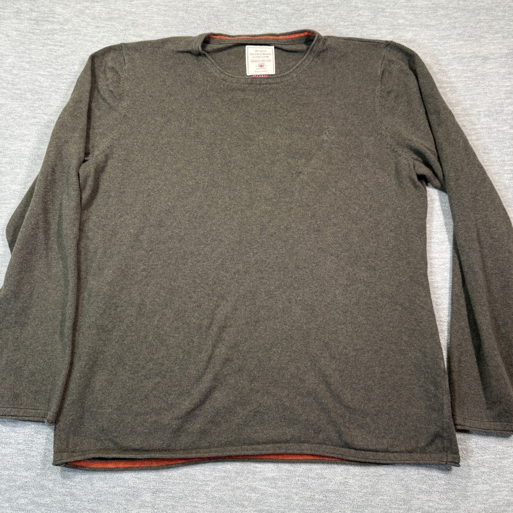 Fat Face Sweater Men XXLarge Green Long Sleeve Crew Neck Pullover‎ 5% Cashmere
